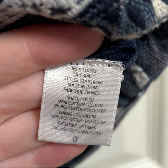 TWELFTH STREET BY CYNTHIA VINCENT Crisscross Floral Print Navy and White Dress - Picture 8 of 10